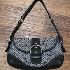 Stylish Black and Gray Women's Shoulder Bag